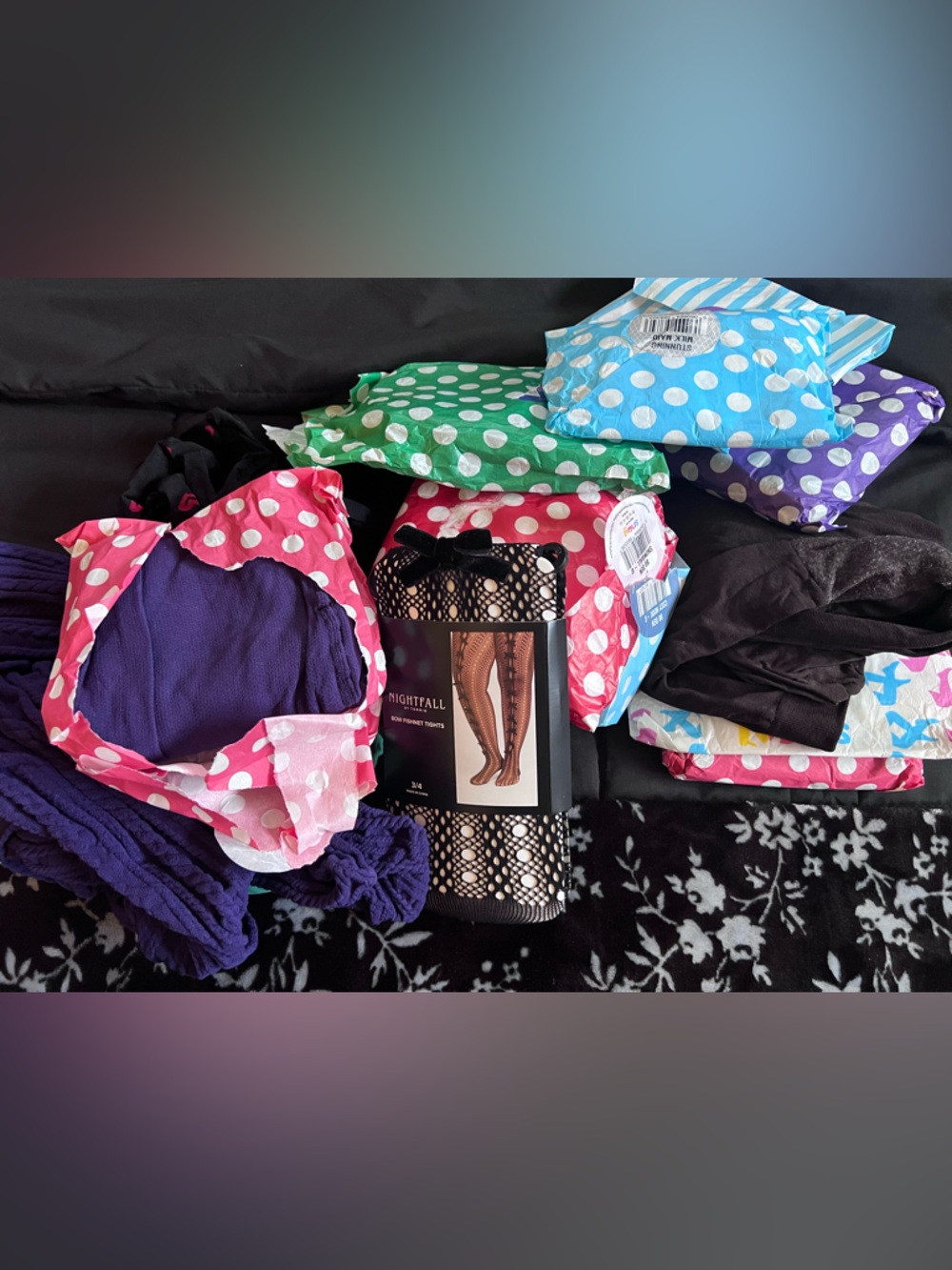 Nightfall Women's Black Fishnet & Snag Tights lot